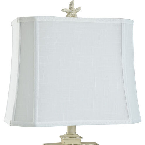 South Cove 33 inch 100 watt Weathered Cream Table Lamp Portable Light