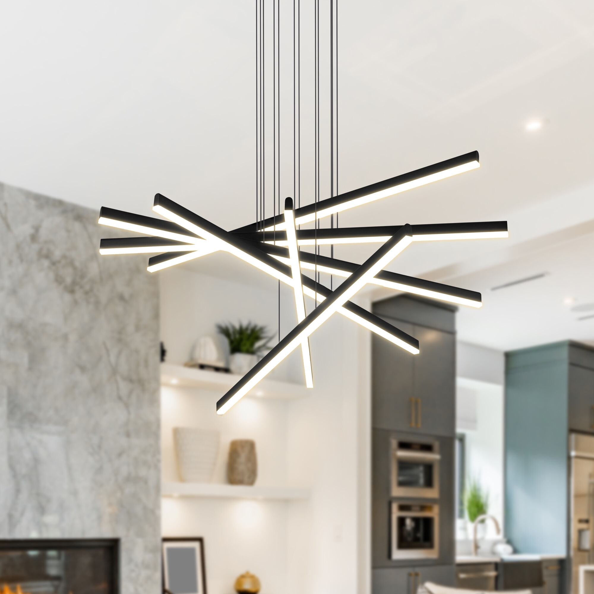 Sirius 32.25 inch Black Pendant Ceiling Light