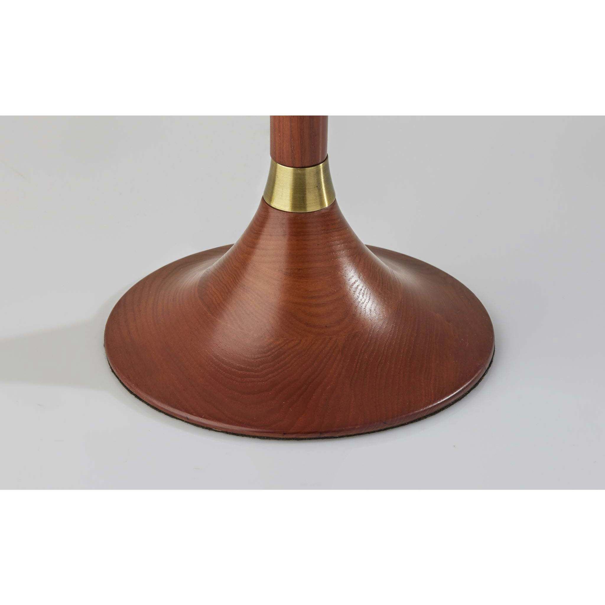 Rebecca 26 inch 100.00 watt Walnut Rubberwood with Antique Brass Accent Table Lamp Portable Light