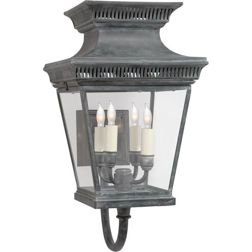 Chapman & Myers Elsinore 4 Light 20.5 inch Weathered Zinc Outdoor Wall Lantern, Medium