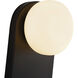 Alora Mood Ariel 1 Light 5.63 inch Matte Black and Opal Glass Bath Vanity Wall Light