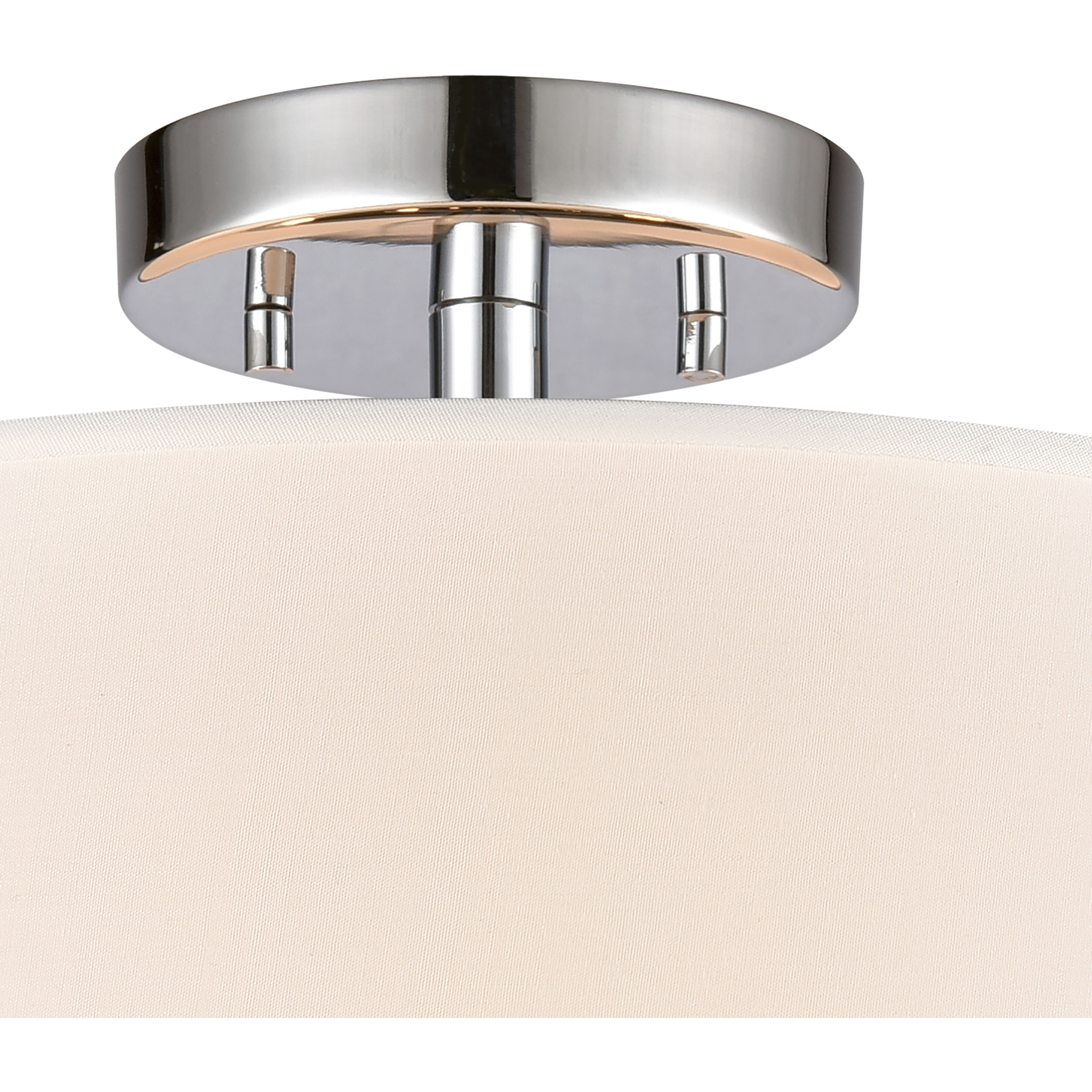 Oak Valley 2 Light 16 inch Chrome Flush Mount Ceiling Light
