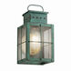 Norfield 1 Light 10.13 inch Verde Green Outdoor Sconce in Seedy Glass, Brass Traditions by Innovations Lighting