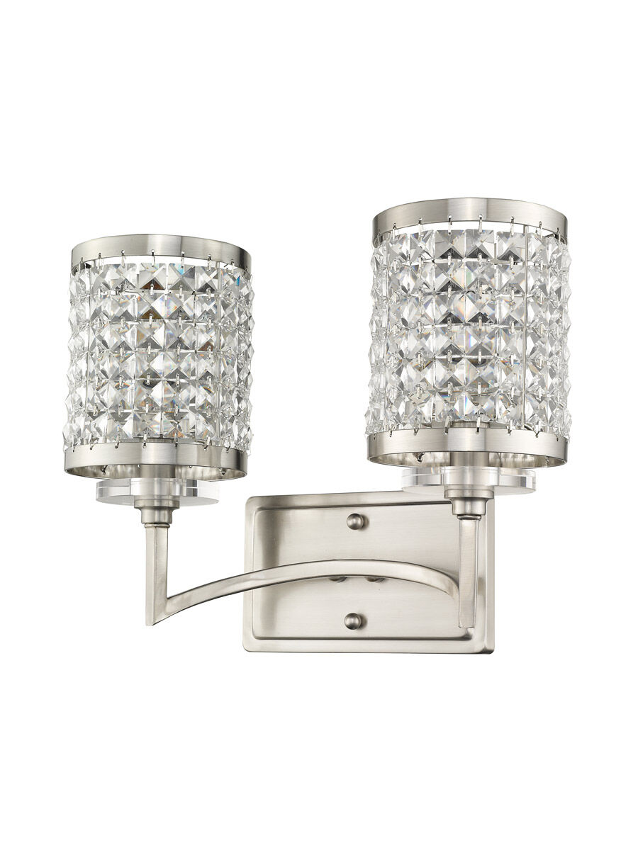 Grammercy 2 Light 14 inch Brushed Nickel Bath Vanity Wall Light