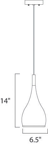 Teardrop 1 Light 7 inch Polished Chrome Pendant Ceiling Light