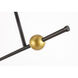 Brees 1 Light 27 inch Black and Brass Pendant Ceiling Light