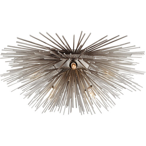 Kelly Wearstler Strada 6 Light 18.75 inch Burnished Silver Leaf Flush Mount Ceiling Light, Small