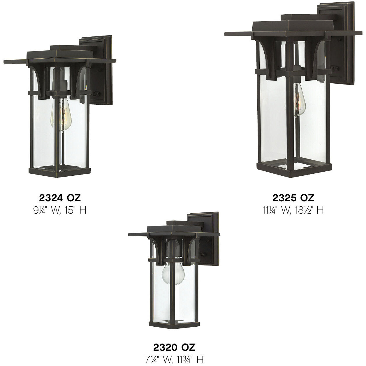 Manhattan Outdoor Wall Mount Lantern, Medium