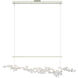 Art + Alchemy Coral LED 9 inch Sterling with White Pendant Ceiling Light in Sterling/White