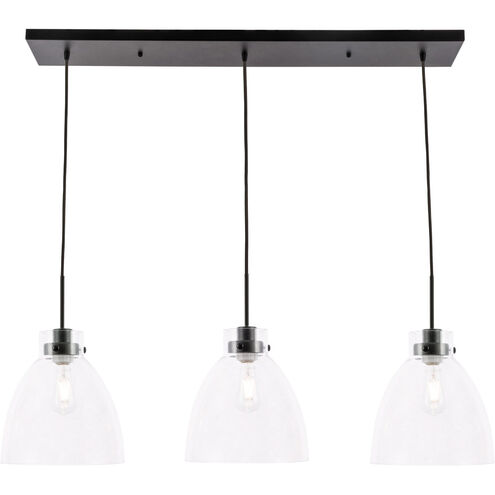 Frey 3 Light 43 inch Black Pendant Ceiling Light