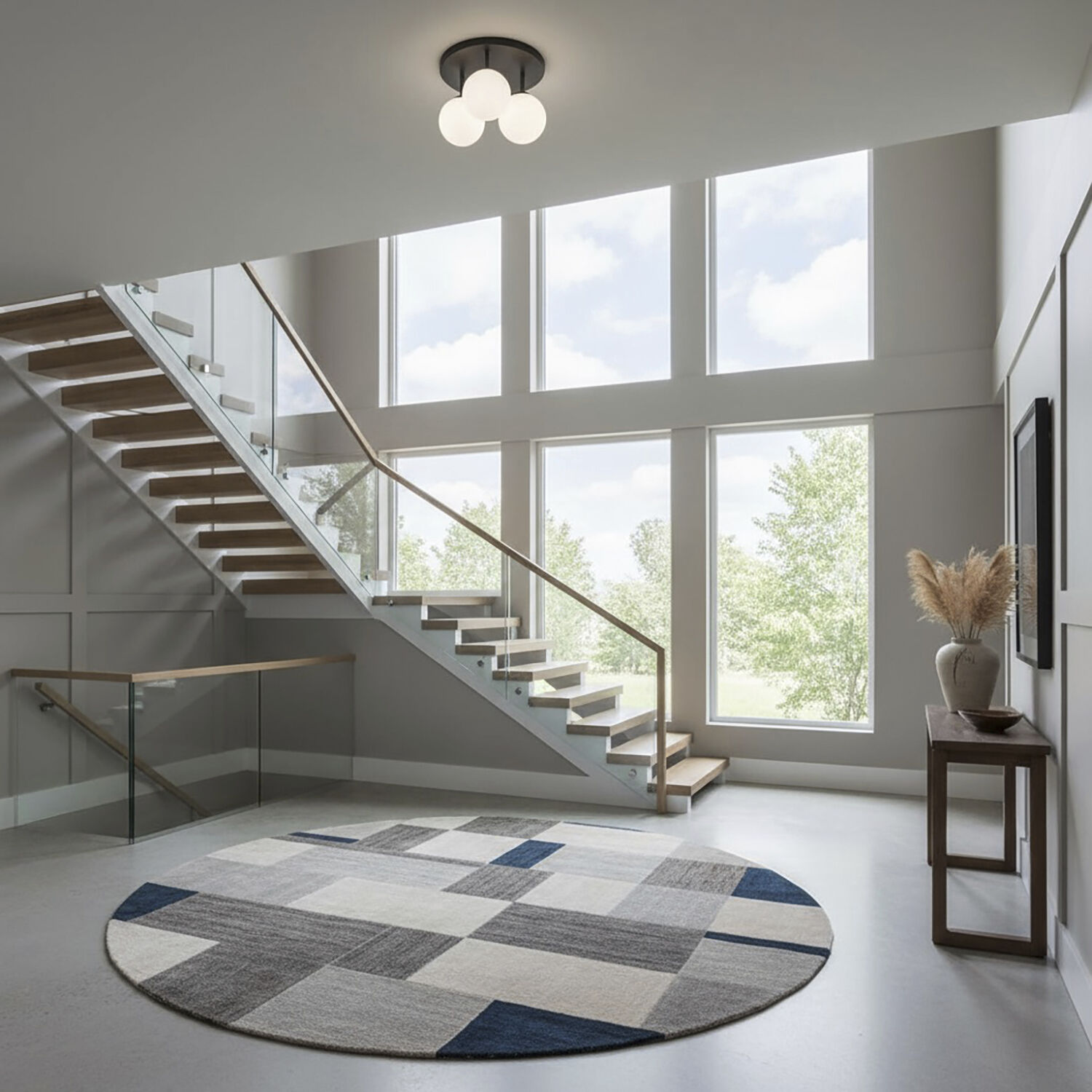 Comet LED 18 inch Semi Matte Black Flush Mount Ceiling Light