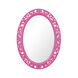 Suzanne 37 X 27 inch Glossy Hot Pink Wall Mirror