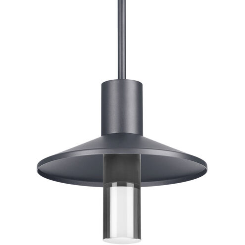 Sean Lavin Ash LED 12.5 inch Charcoal Outdoor Pendant in Cylinder, LED 90 CRI 2700K High Output, Integrated LED