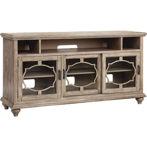 Bohema 64 X 18 inch Aged Cream with Clear Media Console