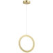 Victoria LED 0.88 inch Brushed Gold Pendant Ceiling Light