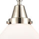 Franklin Restoration Caden 1 Light 8 inch Polished Nickel Mini Pendant Ceiling Light in Matte White Glass