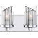 So Inclined 2 Light 10.88 inch Chrome Bath Vanity Wall Light