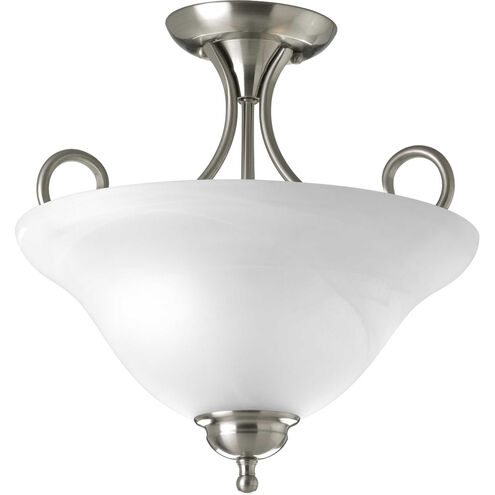 Tristessa 2 Light 13 inch Brushed Nickel Semi-Flush Mount Ceiling Light