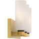 Wexmere 3 Light 22 inch Legacy Brass and Dark Matte Black Vanity Wall Light