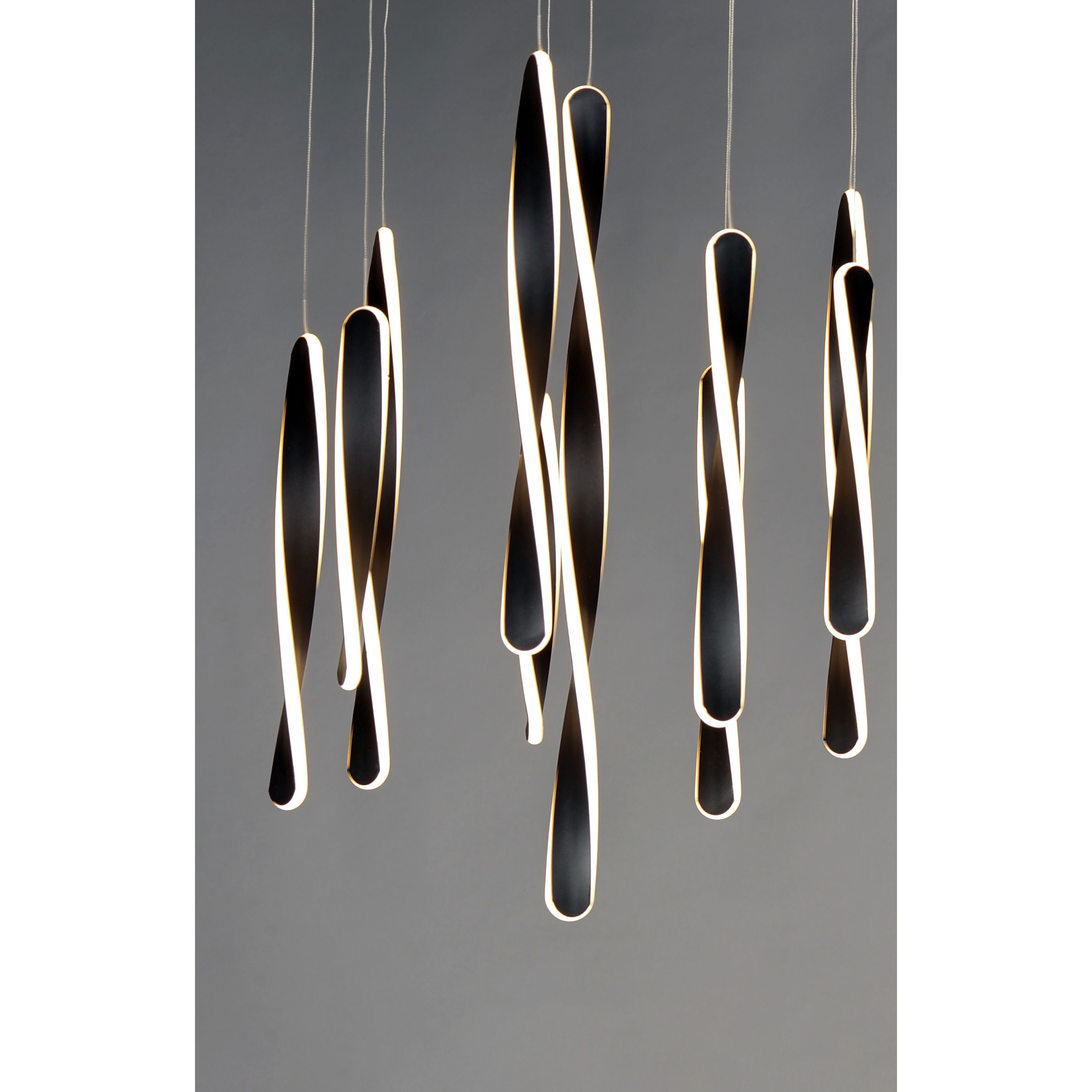 Pirouette LED 24 inch Black Multi-Light Pendant Ceiling Light