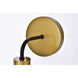 Hanson 1 Light 9 inch Black and Brass Bath Sconce Wall Light