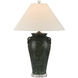 Junko 29 inch 150 watt Green and Clear Table Lamp Portable Light