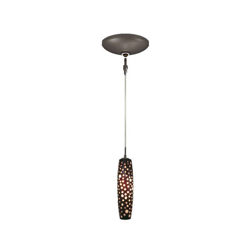 Envisage VI 1 Light 3 inch Bronze Mini Pendant Ceiling Light in Black/White Dense Circles