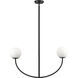 Doby 2 Light 30 inch Matte Black Pendant Ceiling Light, H-Bar