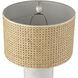 Seymour 24.5 inch 9 watt White Glazed Table Lamp Portable Light