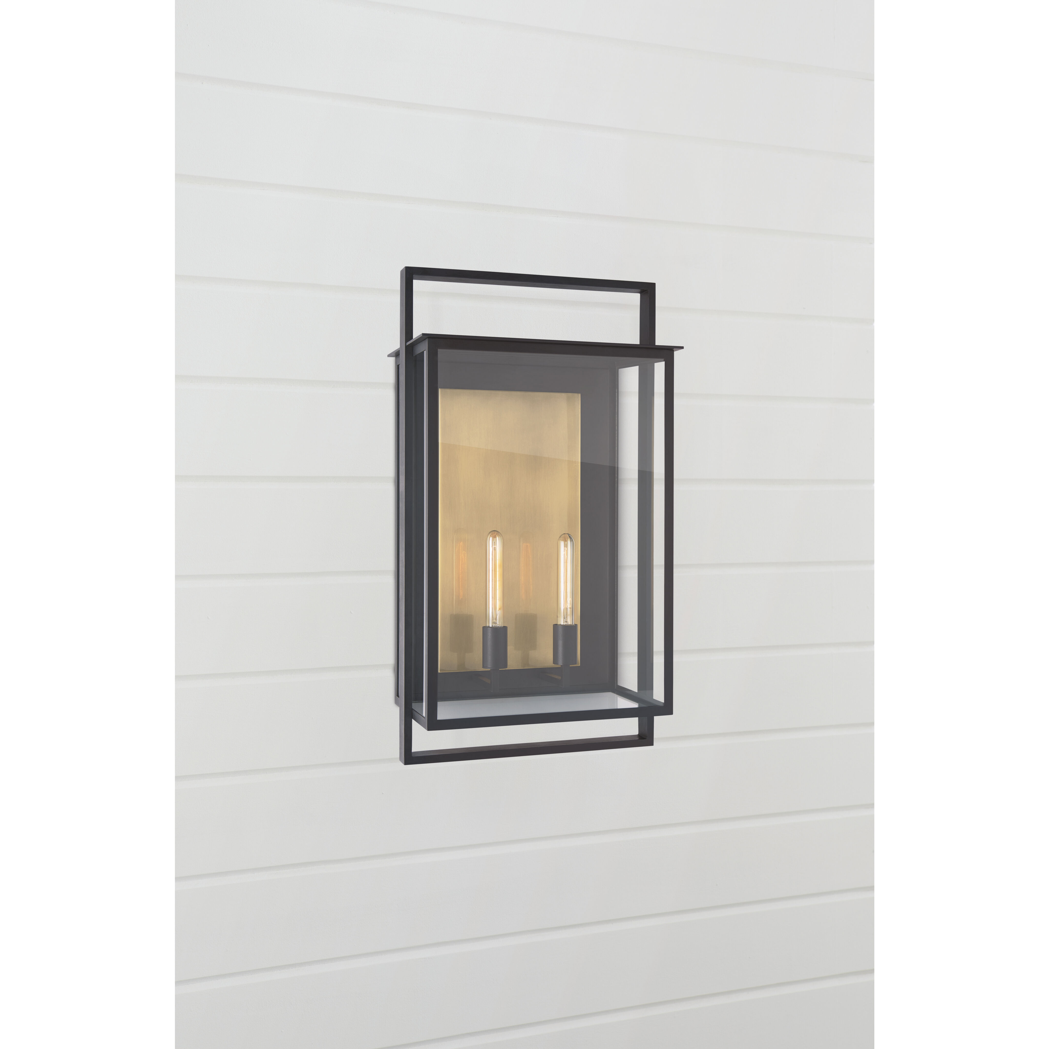 Ian K. Fowler Halle 2 Light 31 inch Aged Iron Outdoor Wall Lantern, Grande