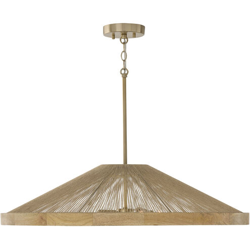 Maya 4 Light 31 inch Matte Brass Pendant Ceiling Light