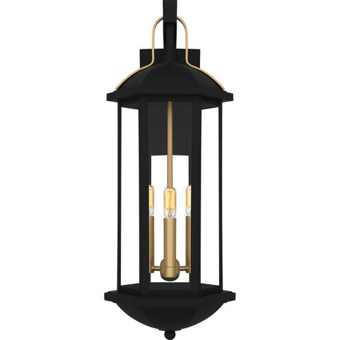 Crestfield 3 Light 26.25 inch Matte Black Outdoor Wall Lantern, Large