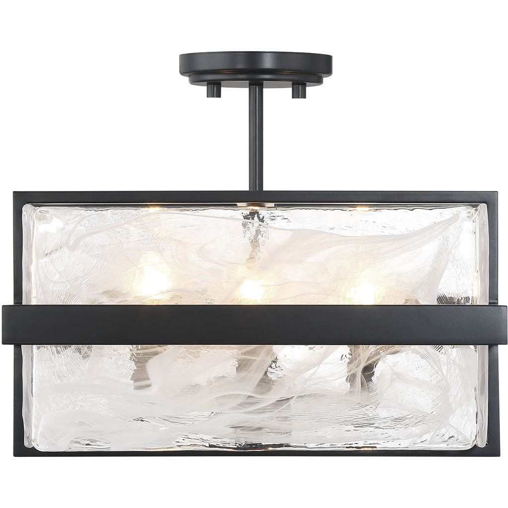 Cloud Break 4 Light 15 inch Coal Semi Flush Ceiling Light