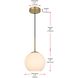 Baxter 1 Light 8 inch Satin Gold Pendant Ceiling Light