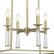 Baxter 4 Light 22 inch Aged Brass Lantern Chandelier Ceiling Light