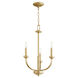 Reyes 3 Light 19 inch Aged Brass Chandelier Ceiling Light