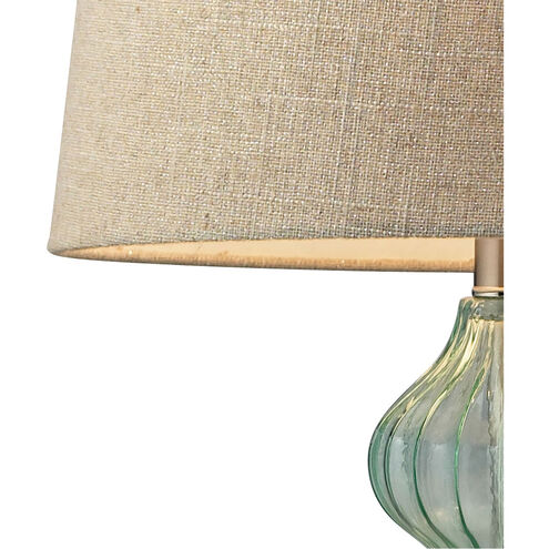 Bethany 25 inch 100.00 watt Green with Brushed Steel Table Lamp Portable Light