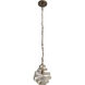Flow 1 Light 10 inch Hammered Ore Mini Pendant Ceiling Light