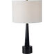 Briggate 26 inch 100 watt Black Marble and Antique Brass Table Lamp Portable Light, Small