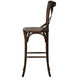 Ebury 45.8 inch Dark Brown and Black Brush Bar Chair