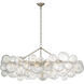 Julie Neill Talia LED 51 inch Burnished Silver Leaf Linear Chandelier Ceiling Light, Medium