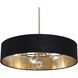 Celine 5 Light 30 inch Satin Brass Pendant Ceiling Light, Dual Mount