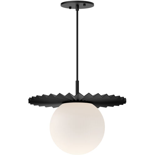 Alora Mood Plume 1 Light 13.88 inch Matte Black Pendant Ceiling Light