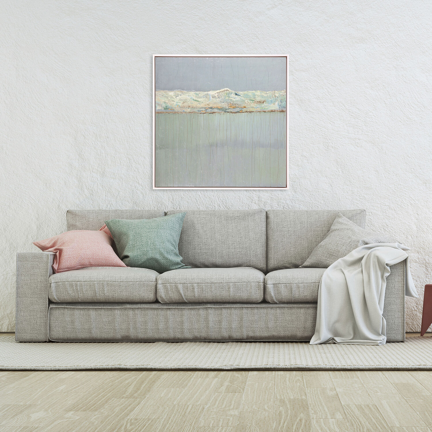 Beyond the Edge Green and Neutral Framed Art, The Studio