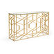 Claire Bell 60 inch Clear/Beveled/Antique Gold Leaf Console Table