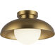 Alora Mood Rubio 1 Light 10.88 inch Aged Gold/Opal Matte Glass Flush Mount Ceiling Light