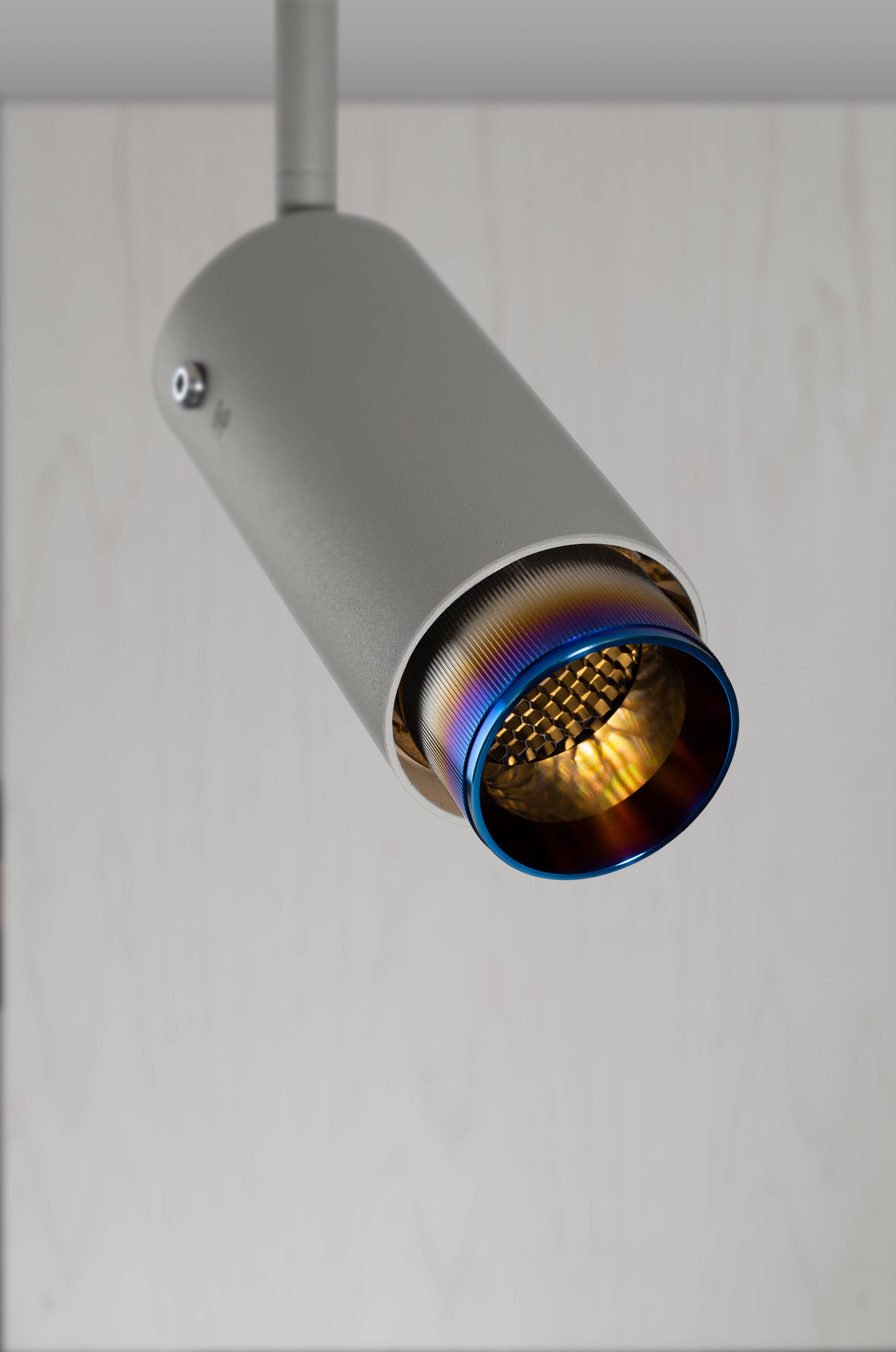 Exhaust Spot LED 2.36 inch Stone / Burnt Steel Flush Mount Ceiling Light