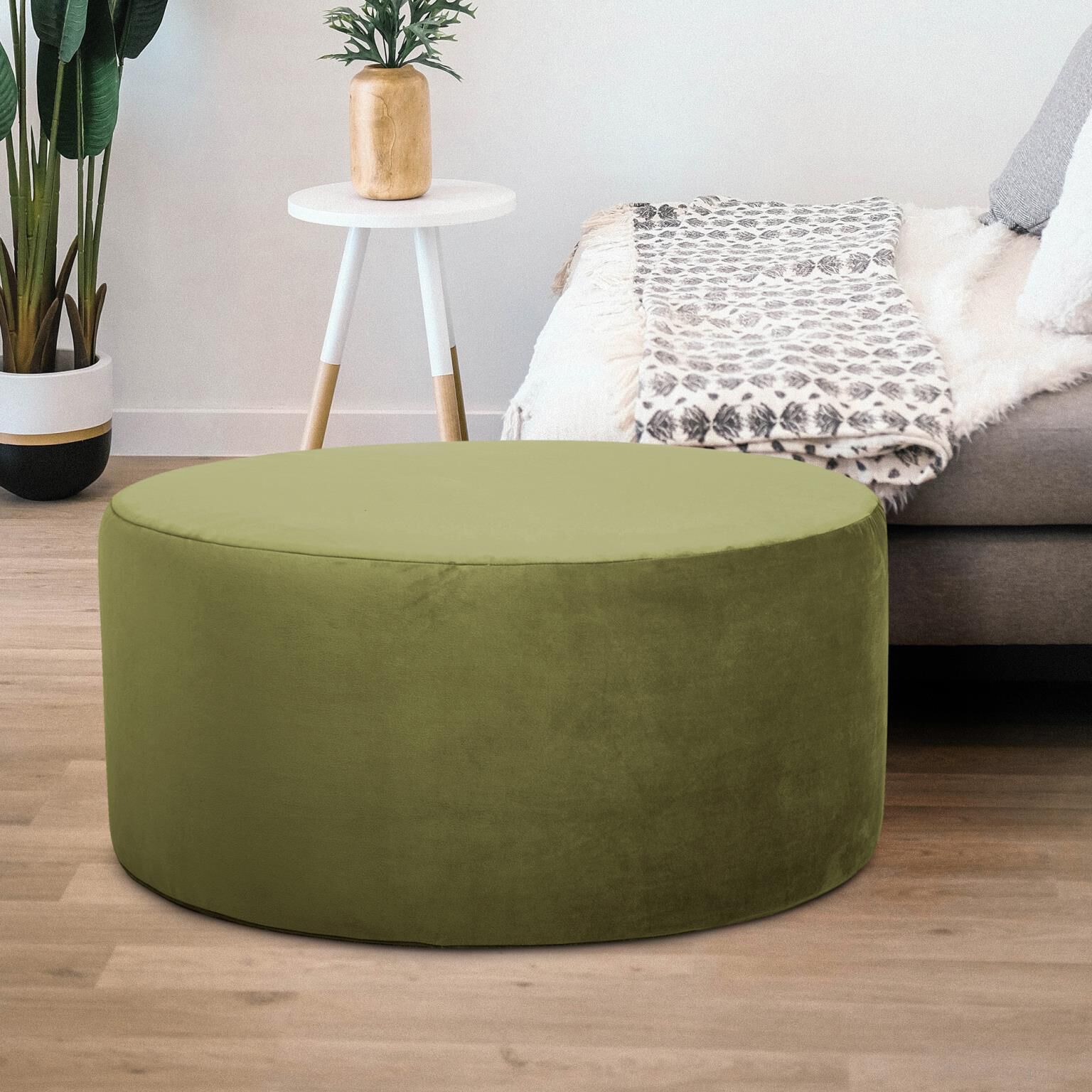 Bella 18 inch Moss Green Ottoman