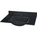 Glass Vanity Top 25 X 22 X 5.5 inch Black Vanity Top, Rectangular Bowl