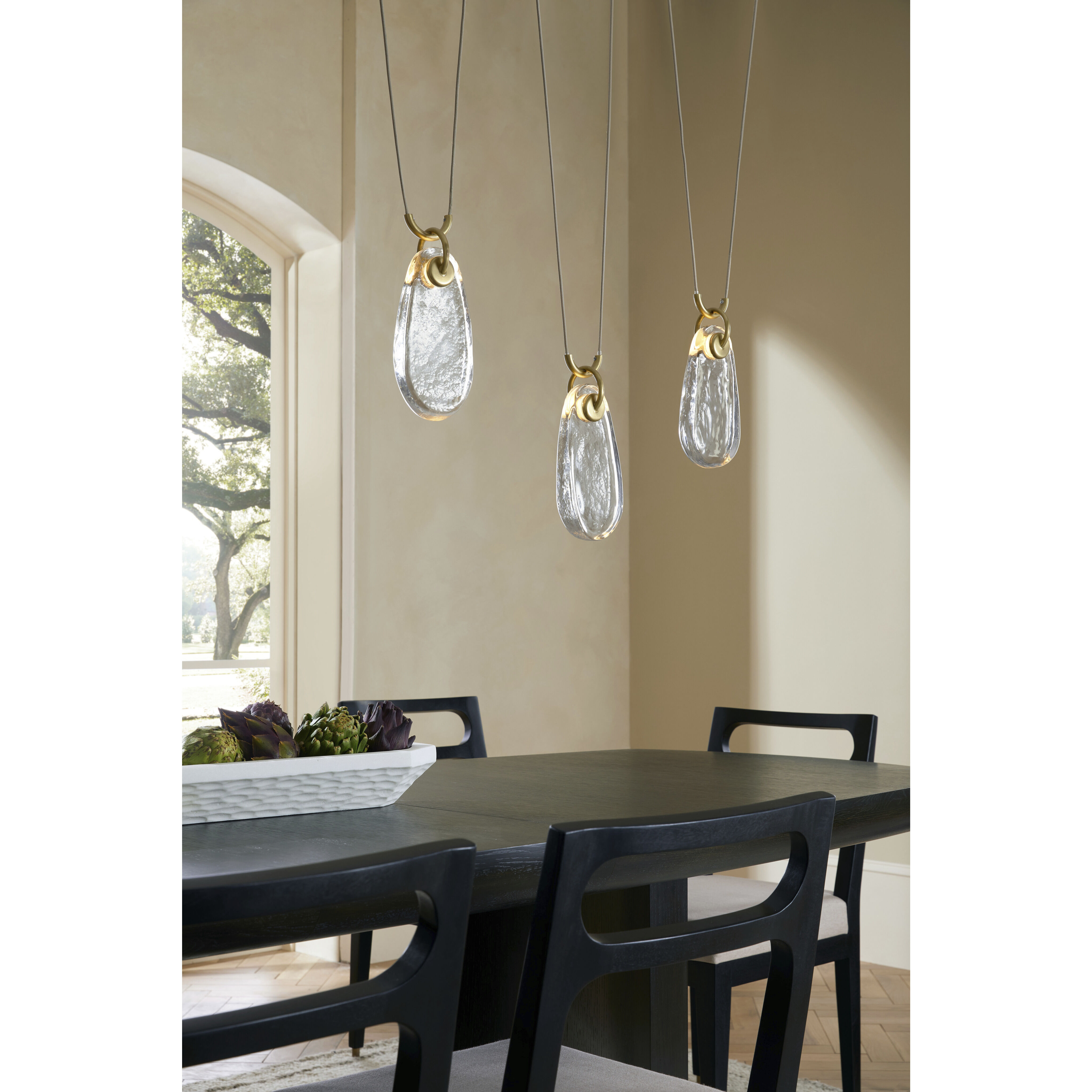 Melt 5 Light 82 inch Antique Brass Chandelier Ceiling Light